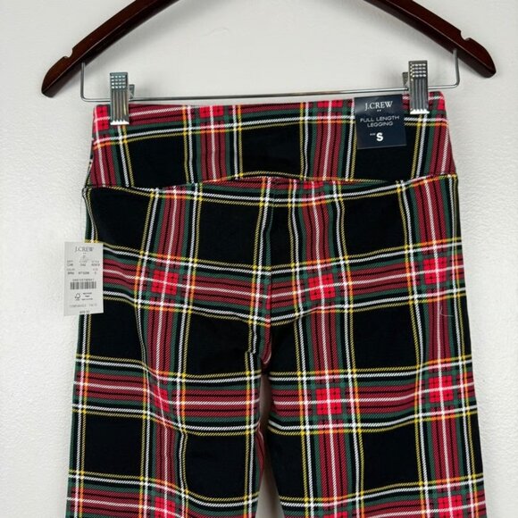 crew plaid leggings tartan everyday size red nwt full-length womens holiday new - Picture 7 of 7